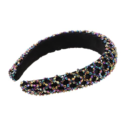 COLLBATH Stirnband Mit Breiter Krempe Perlenbesatz Bunte Haargummis Glitzernde Haaraccessoires Für Frauen Handgefertigte Haaraccessoires Bunte Perlen Stirnbänder Für Damen Süße von COLLBATH