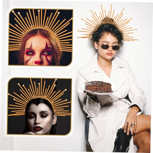 COLLBATH Stirnband Vintage Dekoration Haarbänder Gold Stirnband Mädchen Weiches Haarband Seide Rosa Farbe Funkelnd Party Frau Unikat Braun Dehnbar Dünne Stirnbänder Satin Kunststoff von COLLBATH