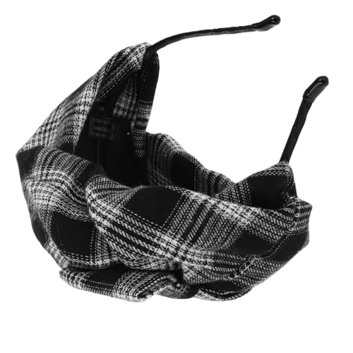 COLLBATH Halbhut-stirnband Mit Karierten Schleife Hut Und Stirnband Für Damen Elegantes Haar-accessoire Leichtes Im Pastoralstil Modisches Party-haar-accessoire von COLLBATH