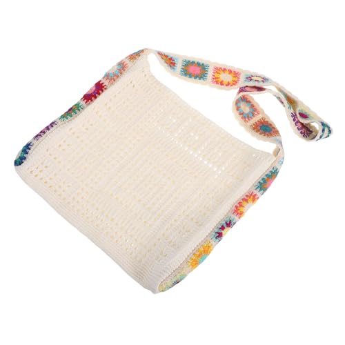COLLBATH Strandtasche Gestrickte Strandtasche Boho Schulterhandtasche Gehäkelte Tragetasche Einkaufstasche Umhängetasche Für Damen Gewebte Strand Umhängetasche Damen Urlaubstasche von COLLBATH
