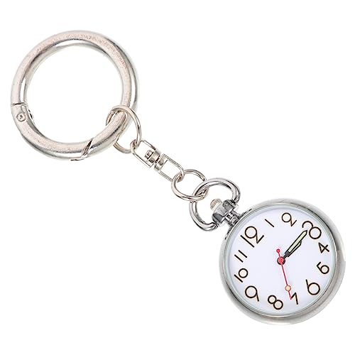 COLLBATH Studenten hängen Uhr kinderuhren Armbanduhr armbanduhren Schlüsselanhängeruhr tragbare Schlüsselanhänger-Uhr Clip ansehen Jungs sehen Mädchenuhren Quarz Silver von COLLBATH