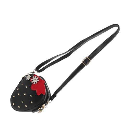 COLLBATH Erdbeerform Umhängetasche Mädchen Süße Obst Tasche Handtasche Geldbörse Kinder Schulterhandtasche Nieten Mini Clutch Mädchen von COLLBATH