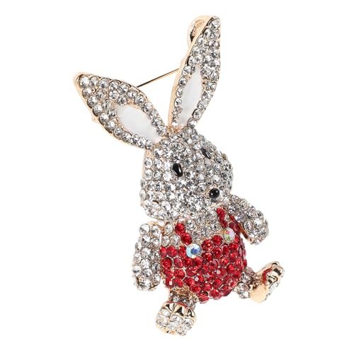 COLLBATH Süße Rabbit Brosche für Damen Tier Anstecknadel mit Exposure Design Rabbit Lapel Pin für Kleider Schals Taschen Schimmerndes Accessoire von COLLBATH
