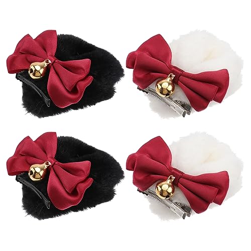 COLLBATH Süßes Haarset Flauschige Plüsch-haarspangen Mit Schleife Bärenohren Für Mädchen COLLBATH Süßes Haarset Flauschige Plüsch-haarspangen Mit Schleife Bärenohren Für Mädchen von COLLBATH