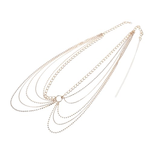 COLLBATH Taillenkette Gürtel Strand Taillenkette Strass Kettengürtel Körperketten Für Frauen Körperschmuck Für Frauen Strass von COLLBATH