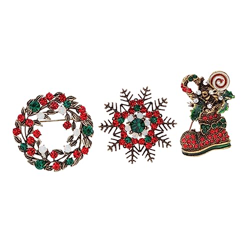 COLLBATH Teiliges Weihnachts Vintage Broschen Bunte Broschen für Kostüme Weihnachtsaccessoires mit Schneemann Weihnachtsbaum und Schneeflocken Motiven von COLLBATH