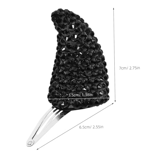 COLLBATH Teufelshorn Haarclip Schwarz Halloween Haarspange Party Haarschmuck für Damen Teens Mädchen Auffälliges Cosplay Kostüm Zubehör Vielseitig für Dickes Glattes oder Lockiges Haar von COLLBATH
