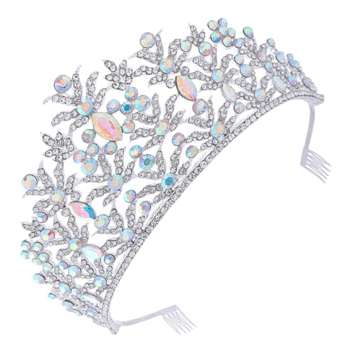 COLLBATH Tiara Für Frauen Mit Strass Brautkopfschmuck Für Hochzeit Partykrone Aus Robustem Material Diademe Für Damen Stirnband Für Zeremonie Und Dinnerparty von COLLBATH