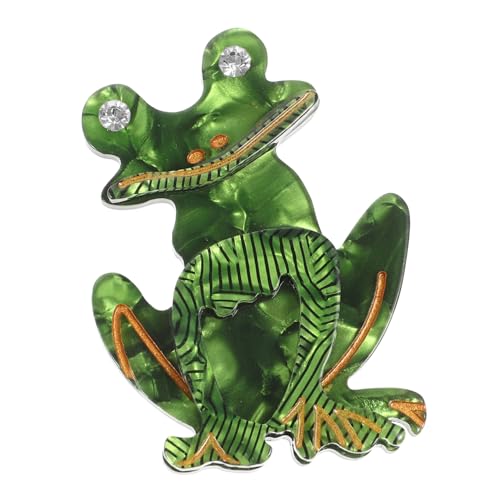 COLLBATH Frosch Brosche Tierbrosche Dekorative Cartoon Anstecknadel für Damen Vielseitig für Jacken Hüte Taschen von COLLBATH