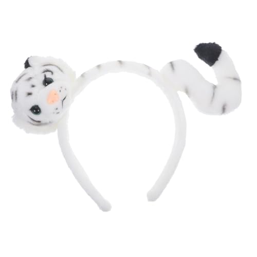 COLLBATH Tiger-stirnband-spielzeug Plüschohren-stirnband Cosplay-stirnband Kuh-stirnband Bilden Mädchen, Frauen, Kinder-stirnband Spa Gesichtswäsche Haarband Pelziges Damen Tier Haarschmuck von COLLBATH