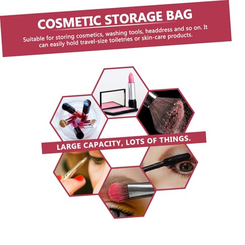 COLLBATH Tragbare PVC Kosmetiktasche mit Reißverschluss Wasserabweisend Mittlere Kapazität für Make up und Toilettenartikel Stilvoller Organizer für Damen Outdoor Schule und Arbeit von COLLBATH