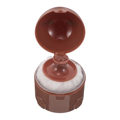 COLLBATH Tragbarer Puderquaste Organizer Kunststoff Puderbox mit Weichem Puff für Frauen Refillbare Reise Kosmetik Aufbewahrung Leicht und Kompakt von COLLBATH