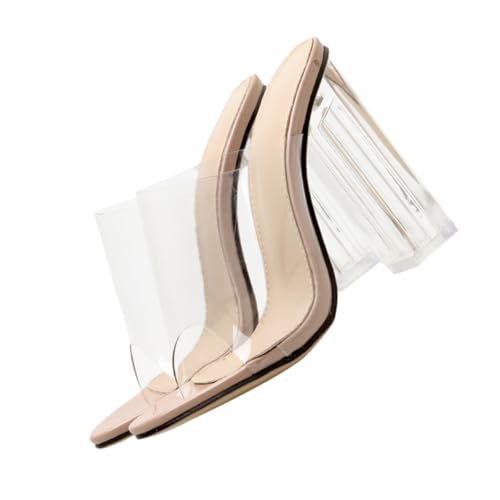COLLBATH Transparente Damen High Heels Sandalen Modische Leichte Absatzschuhe für Sommer Bequeme Langlebige Sandaletten für Festliche Anlässe und Outfits von COLLBATH