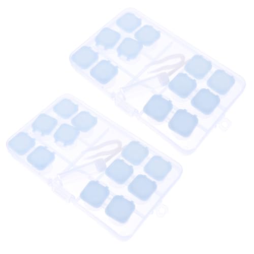 COLLBATH Transparenter Kontaktlinsenbehälter Tragbarer Organizer 2 Sätze Augenpflegemittel Klappdeckel Für Links/rechts Sauberer Picker Versiegelte Mini-Box von COLLBATH