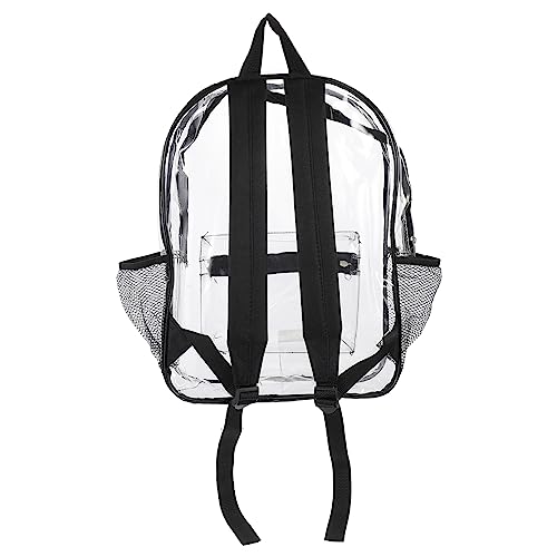 COLLBATH Transparenter PVC-Rucksack Mit Reißverschluss Durchsichtige Schultertasche Für Alltag Reisen Organisation Mit Mesh-Seitentaschen von COLLBATH