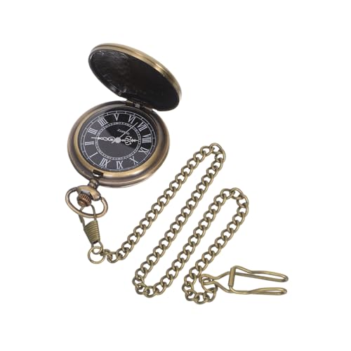 COLLBATH Uhr Mit Römischen Ziffern Taschenuhr Mit Römischen Ziffern Uhrenkette Steampunk Uhren Für Herren Taschenuhr Mit Metallanhänger von COLLBATH