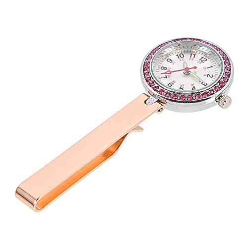 COLLBATH Uhr Zum Anklipsen Taschenuhr Zeiger Rosa Kratzfest von COLLBATH