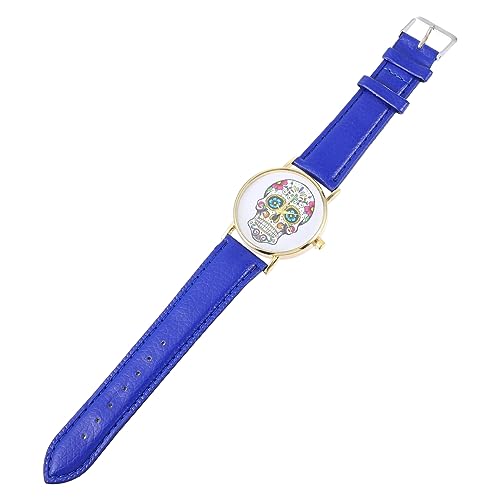 COLLBATH Uhrenarmbänder Mode Kopf Fans Damen Frau Frauen Weibliche Handgelenk Wraps Blau Pu Leder von COLLBATH