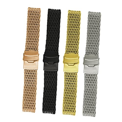 COLLBATH Uhrenarmband aus Metall Mesh-Armband Hai-Mesh-Uhrenarmband betrachten trend longieren Langlebigkeit Edelstahlarmband rostfreies Uhrenarmband Schüttgut Gurt Gürtel Anschauen Herren von COLLBATH