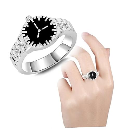 COLLBATH Formring Für Paare Fingerringuhr Für Herren Fingerringuhr Für Damen Paare Klingeln Herrenuhr Fingerringe Ansehen Silberne Ringuhr Liebhaber Schmuck Europäisch Und Amerikanisch von COLLBATH