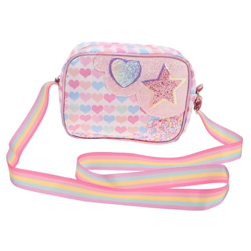 COLLBATH Umhängetasche Für Junge Mädchen Mit Klappe Verstellbarer Schultergurt Funkelndes Design Geräumige Handtasche Für Mädchen Für Partys Und Schule von COLLBATH