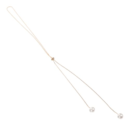 COLLBATH Verstellbare Damen Halskette mit Perlenanhänger Leichte Schmuckkette für Mädchen Anpassbare Modeschmuck Halskette Gold Vielseitig Kombinierbar von COLLBATH