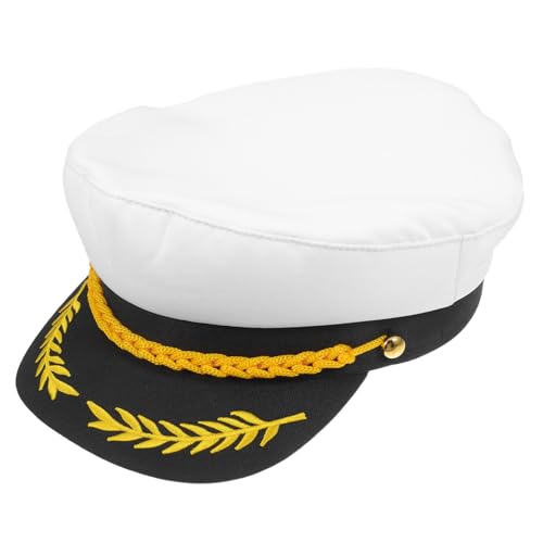COLLBATH Verstellbare Matrosen Hut mit Retro Design für Kostümpartys Bootsausflüge und Mottopartys Robustes Kostümzubehör für Jede Gelegenheit von COLLBATH