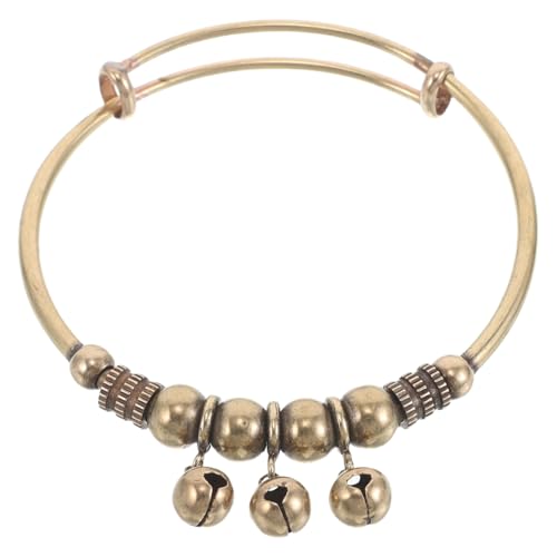COLLBATH Manschettenarmband Mit Glöckchen Handgefertigtes Kupferarmband Im Stammesstil Damenarmband Aus Kupfer Mit Glockenanhänger Retro-vintage-schmuck Verstellbare Kette von COLLBATH