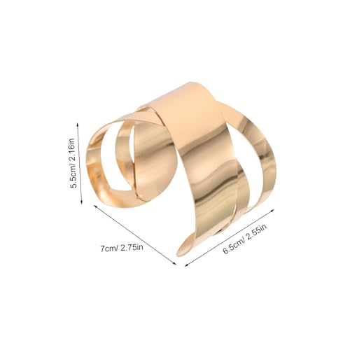 COLLBATH Verstellbarer Punk Armreif Offene Irreguläre Hohl Geometrische Oberarm Schmuck Damen Mehrlagiger Französischer Minimalistischer Armspange Gold von COLLBATH