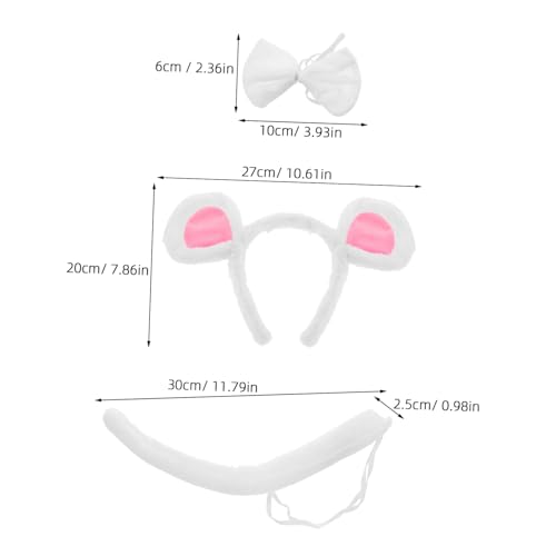 COLLBATH Verstellbares Kostüm Set mit Ohr Haarreif Süßem Fliege und Langem Weiches Material für Damen für Halloween Partys Maskeraden und Geburtstagsfeiern von COLLBATH