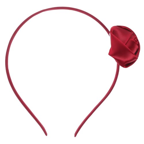 COLLBATH Vintage Haarband mit Blumen Braut Haaraccessoire in Weinrot Retro Stirnband für Hochzeit Party und Festliche Anlässe Femininer Schmuck mit Edlem Blumendekor von COLLBATH