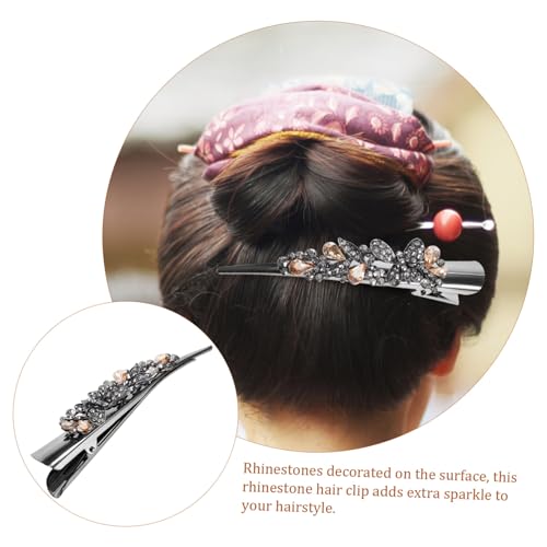 COLLBATH Vintage Haarklammer Schmetterling mit Strass Großer Alligator Haarclip aus Metall für Dickes Haar Modischer Haarschmuck für Damen Sicherer Halt Beim Styling und Alltag von COLLBATH