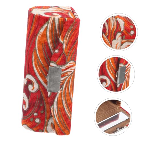 COLLBATH Vintage Lippenstift etui im Chinesischen Stil Kleines Makeup Organizer Eleganter Lippenstifthalter mit Spiegel Tragbare Lippenstift aufbewahrung für Damen Geschenk für Hochzeit von COLLBATH