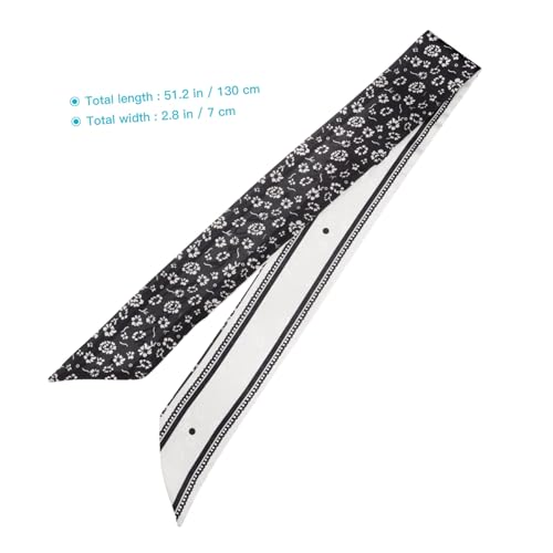 COLLBATH Vintage Seidenschal Haarband Damen Dünn Knoten Haartuch Modisch Ponytail Holder Haarschal für Haare Binden und Styling Weiches Dekoratives Accessoire Floralem Muster von COLLBATH