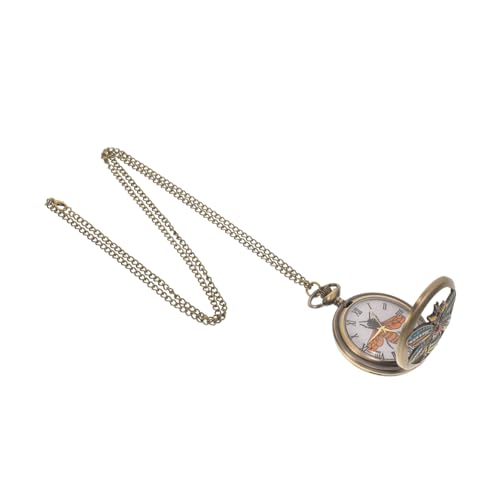 COLLBATH Antike Herren-taschenuhr Mit Klassischer Römischer Ziffernanzeige Und Vintage-taschenuhrkette Aus Hochwertiger Legierung Dekorative Mechanische Uhr Mit Doppelanzeige von COLLBATH