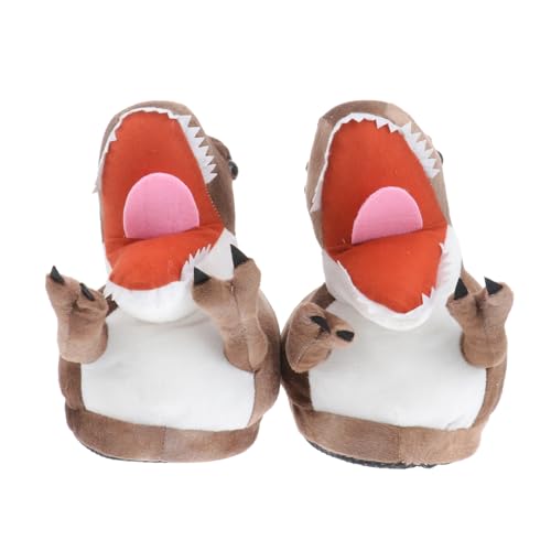 COLLBATH Warme Hausschuhe mit Cartoon Motiv Rutschfest für Erwachsene für Herbst und Winter Indoor Cotton Slipper in Braun von COLLBATH