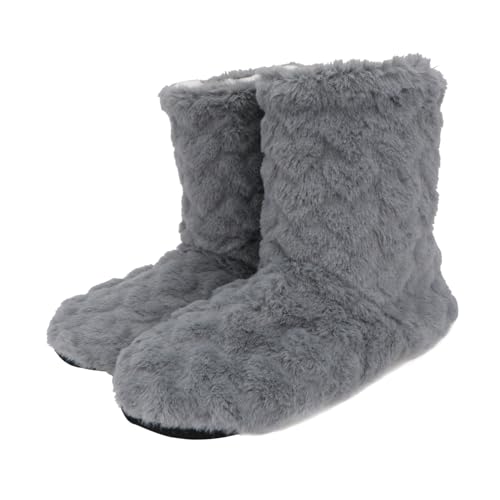 COLLBATH Warme Rutschfeste Indoor Hausschuhe für Damen Herren Gefüttert Hohe Stiefel Weiche Strapazierfähige Sohle für Herbst Winter Wohnzimmer Küche Schlafzimmer Nutzung von COLLBATH