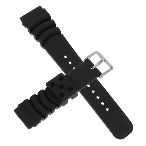 COLLBATH Silikon-uhrenarmband Wasserdichtes Uhrenarmband Langlebiges Schwarzes Armband Zum Austauschen Für Herrenarmbanduhr von COLLBATH