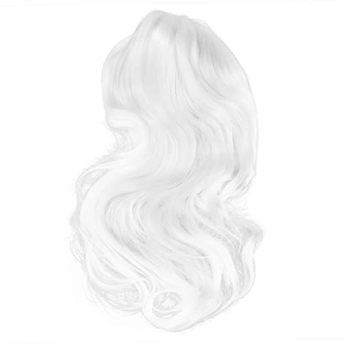 COLLBATH Wavy Synthetic Wig für Frauen Resistent Lange Lockige Perücke für Cosplay Halloween Party Weiß von COLLBATH
