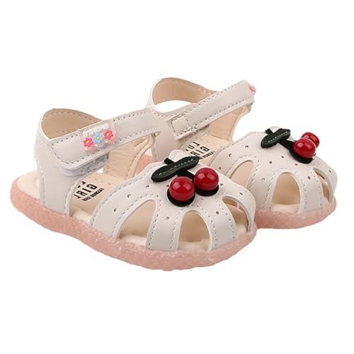 COLLBATH Weiche Sandalen Sommer mit Atmungsaktivem Strapazierfähigem Material und Niedlichem Kirschmuster Geschlossene Bequeme Sandaletten für Mädchen von COLLBATH