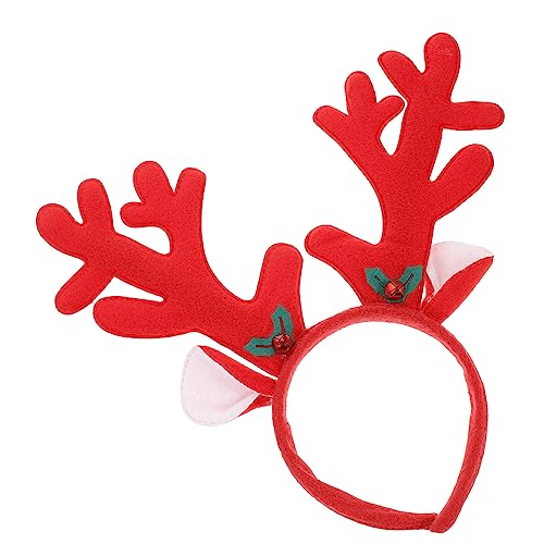 COLLBATH Rentier-geweih-stirnband Für Erwachsene Und Kinder Mit Glocken Langlebiges Und Verformungsbeständiges Material Weihnachts-haarband von COLLBATH