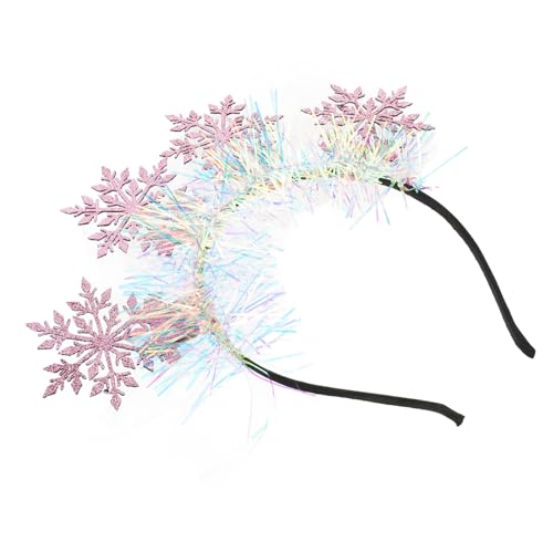 COLLBATH Schneeflocken-stirnband Für Weihnachten Weihnachtskopfbedeckung Mit Glitzer-design Haarreifen Für Winterparty Weihnachtskostüm-accessoires Dekoriertes Stirnband von COLLBATH