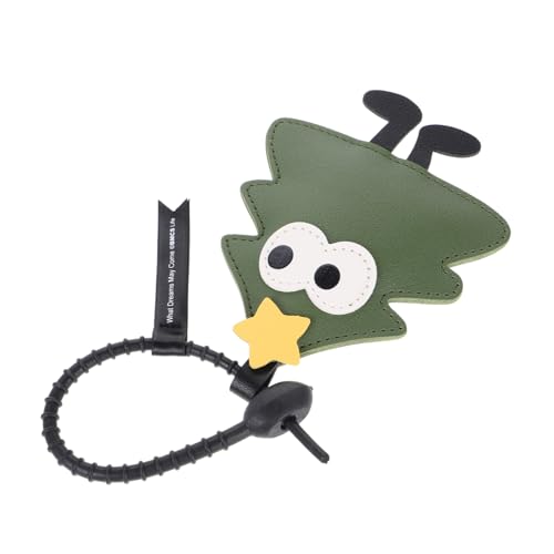 COLLBATH Weihnachtsbaum Schlüsselanhänger PU Sanft Langlebig Festlicher Kreatives Design Niedlicher Cartoon Anhänger Geschenk Weihnachten Neujahr Reise Zubehör von COLLBATH
