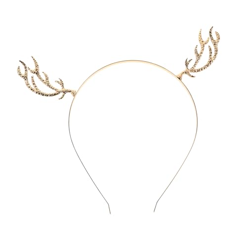 COLLBATH Metallic Deer Antlers Headband Für Glitzernde Rentiergeweih Haarschmuck Für Halloween Und Weihnachtsfeiern Bequemer Kopfschmuck Für Festliche Anlässe von COLLBATH