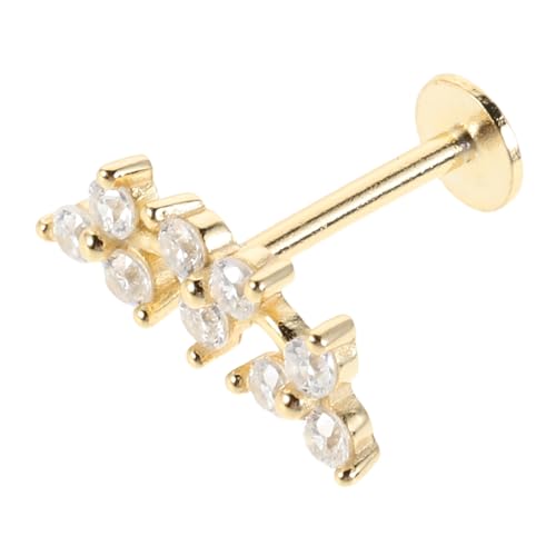 COLLBATH Zirkonia Ohrstecker Damen Kleines Fächer Design Flacher Verschluss Leichter Schmuck für Alltag und Teenager Silber Modische Ohrpiercing Ohrstecker von COLLBATH