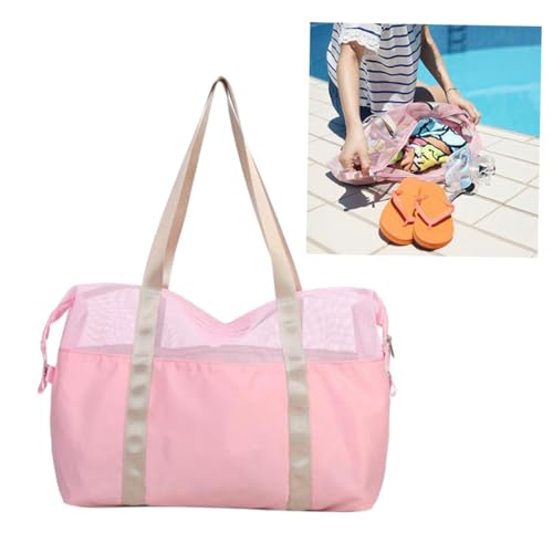 COLLBATH Netz-Strandtasche Mit Großem Fassungsvermögen Für Handtücher Wasserflaschen Spielzeug Sonnencreme Zum Strand Oder Pool von COLLBATH