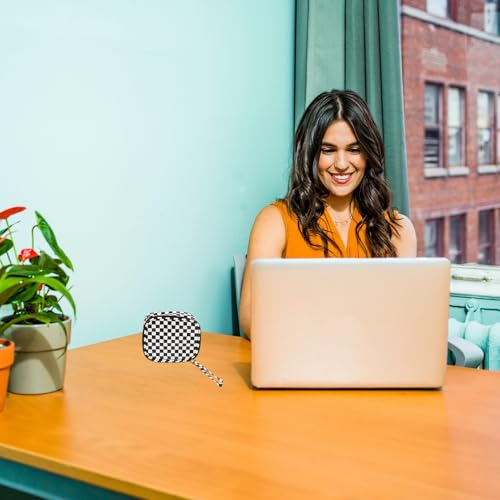 COLLBATH wasserdichte PU Damen Kosmetiktasche Klein Münzgeldbörse Mit Reißverschluss Kompakt Leicht Tragbar Modisches Kariertes Muster Für Periodenprodukte Und Schlüssel von COLLBATH