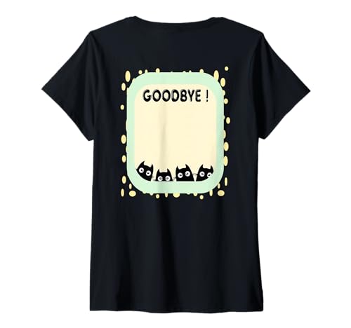 Damen Abschiedssprüche Goodbye Katzen Abschied Kollegen Jobwechsel T-Shirt mit V-Ausschnitt Damen Abschiedssprüche Goodbye Katzen Abschied Kollegen Jobwechsel T-Shirt mit V-Ausschnitt von COLLEAGUES AT WORK CO-WORKER