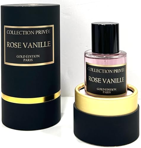 Parfum Rose VANILLE Privée Collection Neue Edition (Gold Edition), Geschenkidee, lang anhaltender und Unisex-Duft 50ml (Rose Vanille) von COLLECTION PRIVÉE GOLD ÉDITION