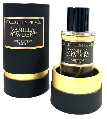 Vanilla Powery Parfüm aus der Privatkollektion, Neue Edition (Gold Edition), Geschenkidee, lang anhaltender und unisex Duft, 50 ml, hergestellt in Frankreich (VANILLA POWDERY) von COLLECTION PRIVÉE GOLD ÉDITION